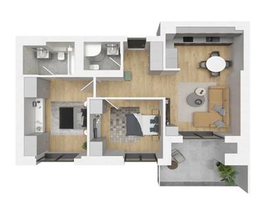 Apartament 3 camere, modern I Cortina North I 1 Loc de parcare